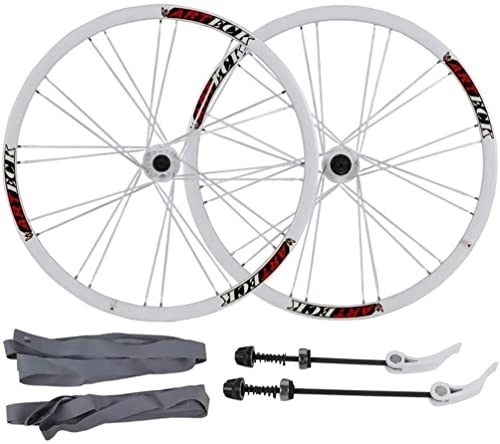 Ruote per Mountain Bike : Wheelset - Set di ruote da 26 pollici, ruote da bicicletta per mountain bike, ruote a doppia parete, con freno a disco QR 7 / 8 / 9 / 10s, ruote anteriori e posteriori