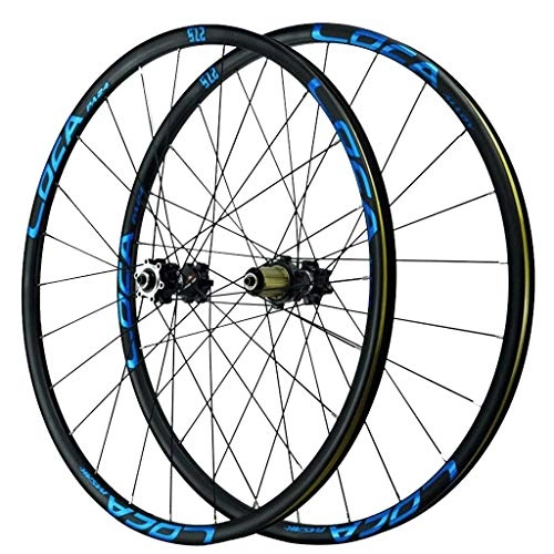 Ruote per Mountain Bike : WYN MTB Bicycle Wheelset 26 27.5 29 Pollice Disc frenante Doppio Strato in Lega di Montagna Mountain Bike Wheel 6 tayls Cuscinetto sigillato QR 1665G (Color : Blue, Size : 29inch)