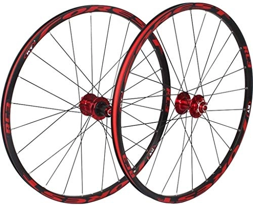 Ruote per Mountain Bike : YSHUAI - Ruote anteriori posteriori per mountain bike da 26", 27, 5", set di ruote da mountain bike, 7 cuscinetti in lega freno a disco 8 9 10 11 velocità, g, 26inch