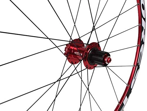 Ruote per Mountain Bike : YSHUAI - Set di ruote per mountain bike, 26 / 27, 5 pollici, cerchione a doppio strato, cuscinetto sigillato, 11 velocità, freno a disco Quick Release 24, 1850 g, c, 27.5inch