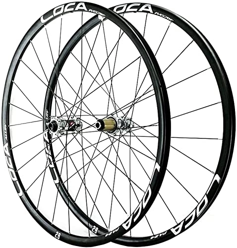 Ruote per Mountain Bike : ZECHAO 24 Fori Mountain Bike Wheelset, 26 / 27.5 / 29 Pollici Bicycle Wheel Light-Ley MTB. Rim Barrel Albero Disc Brake 8 9 10 11 12 Veloce Road Wheel (Color : Silver-2, Size : 29inch)
