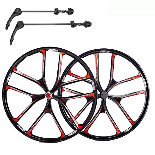 Ruote per Mountain Bike : ZUKKA - Set di ruote da bicicletta da 27, 5 cm, in lega di magnesio, freno a disco per mountain bike, adatto per ruote libere da 7 a 10 velocità, asse a sgancio rapido, accessorio per biciclette