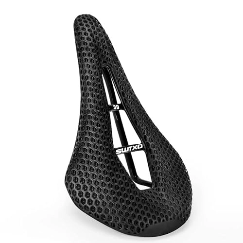 Seggiolini per mountain bike : ALEFCO Sella per bici Sella in fibra di carbonio Sella comoda Sella per bicicletta leggera Mountain Bike Hollow Sella per bici stampata in 3D per bici da strada MTB bici