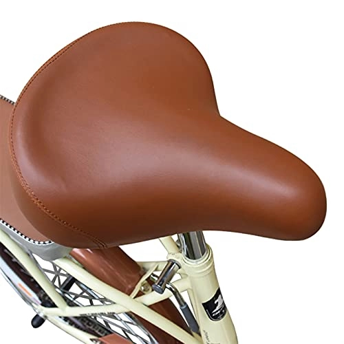 Seggiolini per mountain bike : GZZG Bicicletta retrò PU. Sedile in Pelle Sella Bike Saddle Vintage Rivettato in Bicicletta Comfortabile Accessori DURAURI DURAURI Accessori Brown Universal (Color : Brown)