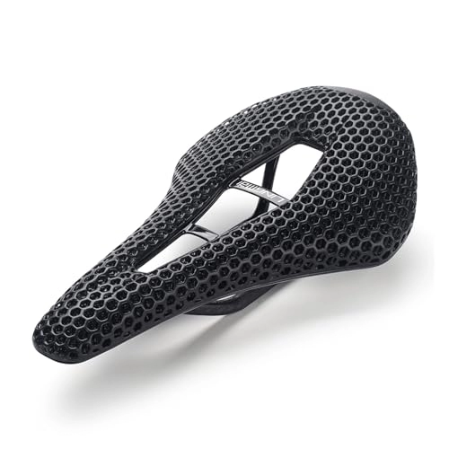 Seggiolini per mountain bike : LESANGBAIHUODIAN Sella for bici stampata in 3D in fibra di carbonio 143mm Cuscino for bicicletta da montagna ultraleggero e traspirante Sedile morbido adatto for bici da stradaMTB