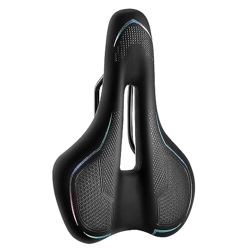 Seggiolini per mountain bike : Shockproof Bicycle Riding Seat Cushion, Breathable Oversized Seat, Ergonomic Bicycle Saddle For Road, City, Mountain, And Spinning Bikes