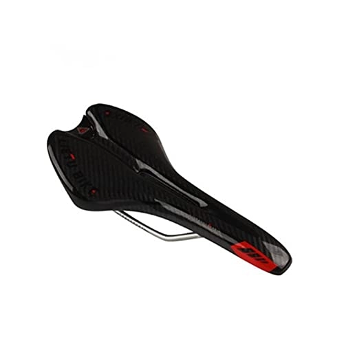 Seggiolini per mountain bike : SIY Bicicletta Seat Cushion Hollow Mountain Bike Saddle Soft ComfortAbleding Attrezzature Accessori (Color : Black Red)