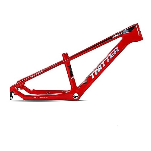 Cadres de vélo de montagnes : Cadre de vélo BMX 10, 5" / 20" Cadre de vélo de cross-country XC Cadre de vélo entièrement en fibre de carbone Cadre de vélo de montagne Frein à disque à dégagement rapide ( Color : Red , Size : 10.5X20