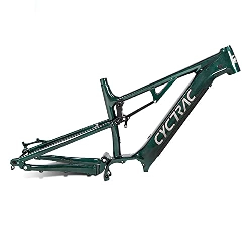 Cadres de vélo de montagnes : Cadre de vélo VTT 17 / 19'' en alliage d'aluminium AM Bike Frame Travel 120mm BOOST Thru Axe 12X148MM E-Bike Frame for 27.5 / 29in Wheel (Color : Dark Green, Size : 17x29in) (Dark Green 17x29in)