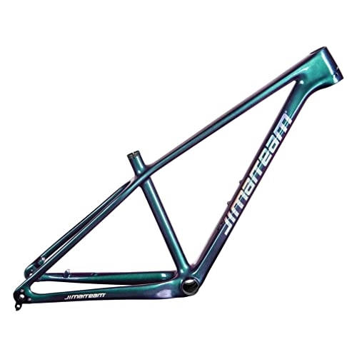 Cadres de vélo de montagnes : Cadre VTT en carbone 27.5er 29er Cadre de vélo de montagne semi-rigide 15 '' 17 '' 19 '' Frein à disque Cadre de vélo à travers l'axe 12x142mm Routage interne (Color : Discoloration B, Size : 29 * 15