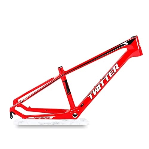 Cadres de vélo de montagnes : DFNBVDRR Cadre VTT 24X13.5'' Carbone Cadre De Vélo De Montagne Blocage Rapide 135mm BSA68mm Support De Pédale Routage Interne BMX / XC Cadre De Bicyclette (Color : Red, Size : 24in)