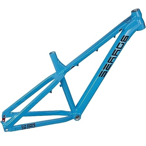 Cadres de vélo de montagnes : DHNCBGFZ Cadre VTT Cadre Hard Tail 26 27.5Inch Thru Axe 142x12mm AM VTT VTT Cadre Alliage D'Aluminium Hauteur 162-185cm BB73 Routage Interne (Color : Blue, Size : 26x17'')