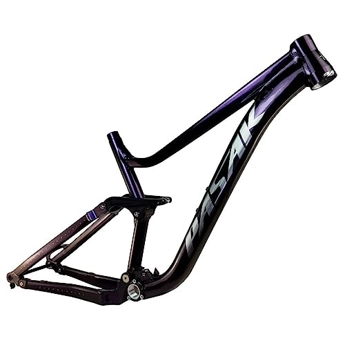 Cadres de vélo de montagnes : FAXIOAWA Cadre VTT 27.5er / 29er VTT Suspension Cadre 16'' / 18'' DH / XC / AM Frein à Disque Cadre Boost Thru Axe 148mm (Color : Purple, Size : 27.5 * 18'')
