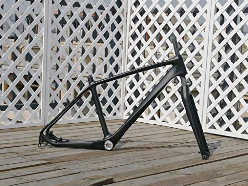 Cadres de vélo de montagnes : Flyxii UD Cadre de VTT en Carbone Mat 26" pour BB30 + Fourche en Carbone 66 cm