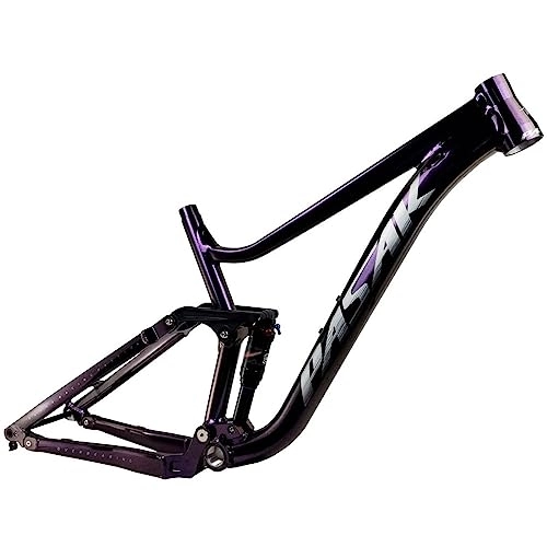 Cadres de vélo de montagnes : HIMALO Cadre De VTT À Suspension Complète 27.5er / 29er Cadre De VTT De Descente 16'' / 18'' 3.0 Pneus Boost À Travers Le Cadre D'essieu 148mm DH / XC / AM (Color : Purple, Size : 27.5 * 16'')