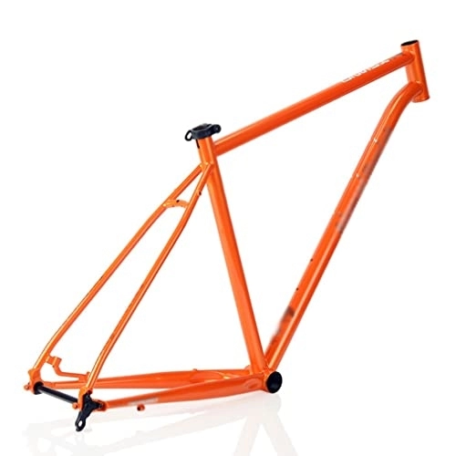 Cadres de vélo de montagnes : HIMALO Cadre VTT 27.5er Cadre Rigide en Acier CR-Mo XC / AM Cadre De VTT Semi-Rigide 15'' / 17'' / 19'' Frein À Disque À Travers L'essieu 12x142mm (Color : Orange, Size : 27.5 * 17'')