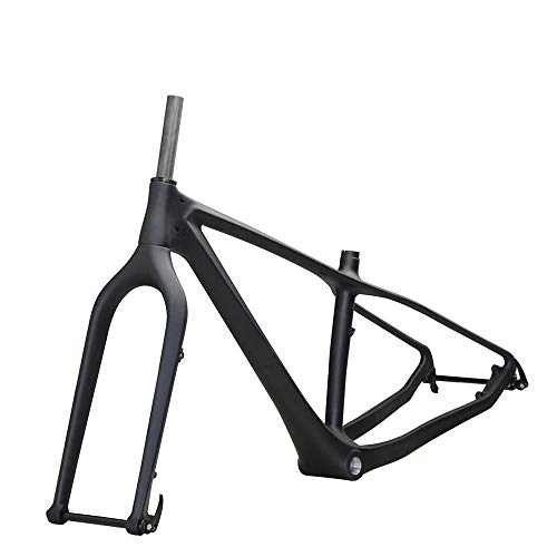 Cadres de vélo de montagnes : LWQ Fat vélo Cadre avec Une Fourchette 26er BSA Carbone VTT Neige Vélo 26 × 5.0 Frameset Montagne Neige Cadre de vélo, 16inch Glossy