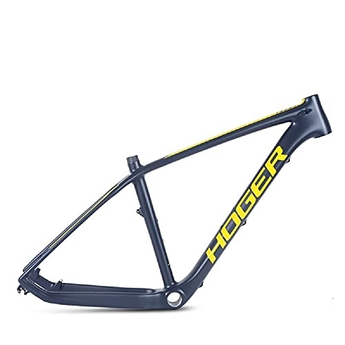 Cadres de vélo de montagnes : QQY Cadre en carbone pour VTT 27, 5 er Cadre BB30 Cadre en fibre de carbone 48, 3 cm (jaune)