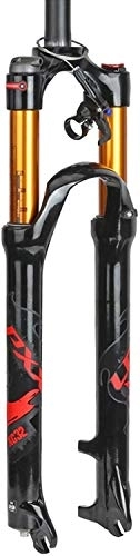 Fourches VTT : Fourche de suspension pour VTT de 66 cm - En alliage de magnésium léger - 1-1 / 8 - Pour guidon de vélo - 100 mm - Rouge - 29 pouces