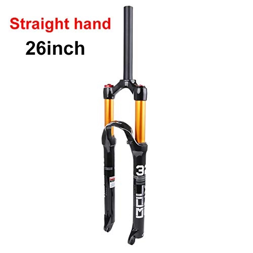 Fourches VTT : Generies Magnésium Alloy Mountain Bike Front Fork MTB Bicycle Fork Supension Air 26 / 27.5 / 29er inch Mountain Bike 32 Rl100mm Fork Fork Fork for 1 26er Main Droite