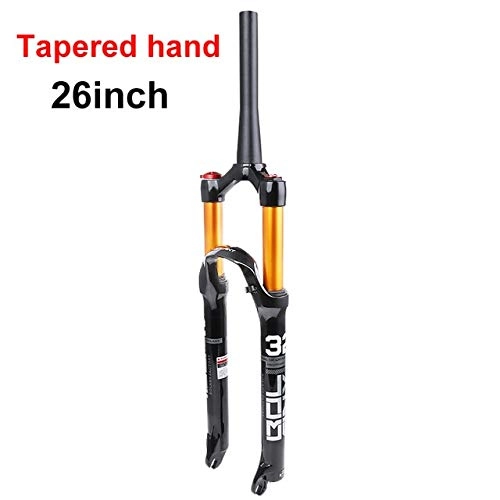Fourches VTT : Generies Magnésium Alloy Mountain Bike Front Fork MTB Bicycle Fork Supension Air 26 / 27.5 / 29er inch Mountain Bike 32 Rl100mm Fork Fork Fork for 1 26er Main effilée