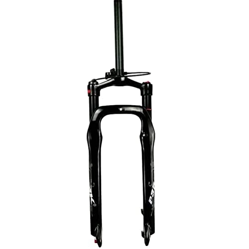 Fourches VTT : HSQMA 26" Fat Bike Fork 4.0 Fourche À Suspension for Vélo De Neige Électrique 100mm Travel VTT Fourche À Air 1-1 / 8 Fourche Avant Droite QR Rebound Réglable (Color : Gloss Black, Type : Remote)