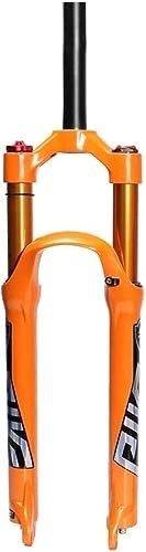 Fourches VTT : JKAVMPPT Fourche à Suspension vélo 26 / 27.5 / 29 Pouces 100mm Voyage VTT Air Fourche Frein à Disque 1-1 / 8 Fourche Avant 9mm télécommande / Manuel (Color : Orange HL, Size : 29inch)