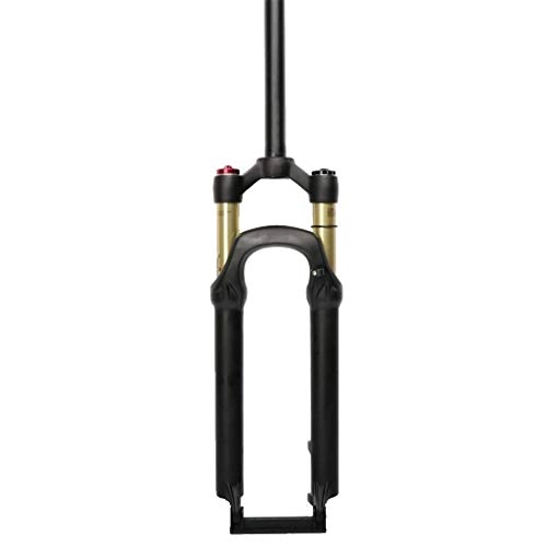 Fourches VTT : LJP Air Fork Carbon Suspension VTT Vélo VTT Fourche Carbone Steerer Tube Lock Out 26" / 27.5" (Color : Yellow)