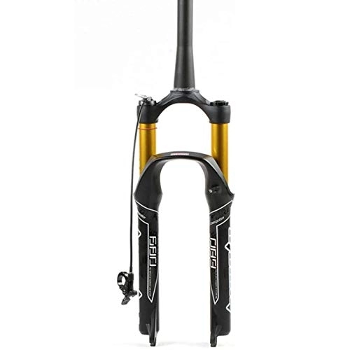 Fourches VTT : LLGHT Fourche Avant de vélo Fourche de Suspension de vélo VTT 26 27, 5 29 en débattement 130 mm Réglage du Rebond d'air Essieu traversant 100 × 15 mm HL / RL (Color : B-Cone, Size : 26inch)