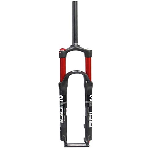Fourches VTT : lqfcjnb Air Fork RLC (Dual AIR) 26er 27.5er 29er Suspension Fork Mountain Bicycle Fork Smart Lock Out Damping Ajuster 100mm Voyage (Color : Red, Size : 26inch)