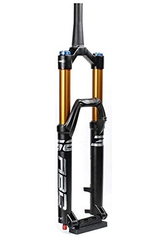 Fourches VTT : LSRRYD Fourche de vélo à suspension pneumatique pour VTT 27, 5" / 73, 7 cm - Fourche de vélo de descente - 140 mm - Amortissement de frein à disque - Amortisseur avant - Tube conique de 3, 8 cm HL