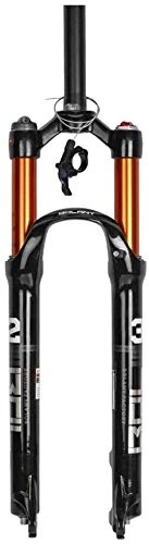Fourches VTT : MGE Montagne Forks Suspension vélo, 26" et 27.5Magnesium Alliage pneumatique Frein à Disque Damping Réglage Voyage 100mm Noir (Color : B, Size : 26 inch)