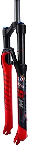Fourches VTT : MGE Suspension Avant Fourche, VTT 26 / 27.5 Pouces Air Damping Réglage vélo épaule Verrouillage 1-1 / 8" (Color : Red, Size : 26 inch)