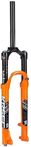 Fourches VTT : MGE Suspension vélo Fourches, 27.5 VTT Suspension Fourche 1-1 / 8 « » en Alliage de magnésium pneumatique Amortisseur Orange (Color : A, Size : 26 inch)