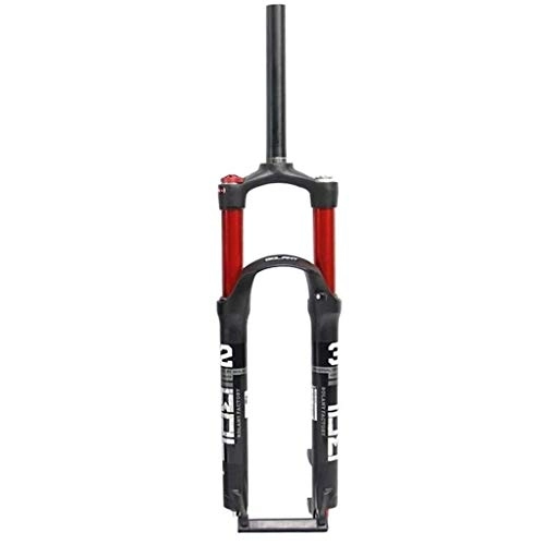 Fourches VTT : SJMFGF Fourche de suspension pour vélo VTT avec suspension pneumatique en alliage d'aluminium ultra léger (couleur : rouge, taille : 66 cm)
