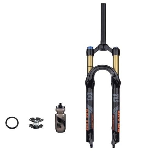 Fourches VTT : TS TAC-SKY Fourche VTT 120mm Travel 27.5 / 29 inch Shock Absorption Shockproof Air Pressure Accessories Magnesium Alloy Forks (Color : Black, Size : 29 inch Straight Manual)