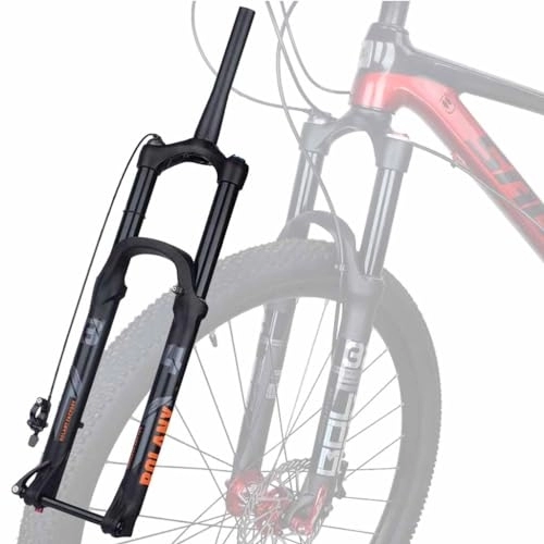 Fourches VTT : TS TAC-SKY Fourche VTT 175mm Travel Fork Bike Suspension Fork XC DH AM Down Hill Thru Axle Boost Fork Bicycle Rebound Adjustment Suspension (Color : Black, Size : 29 Tapered Remote)