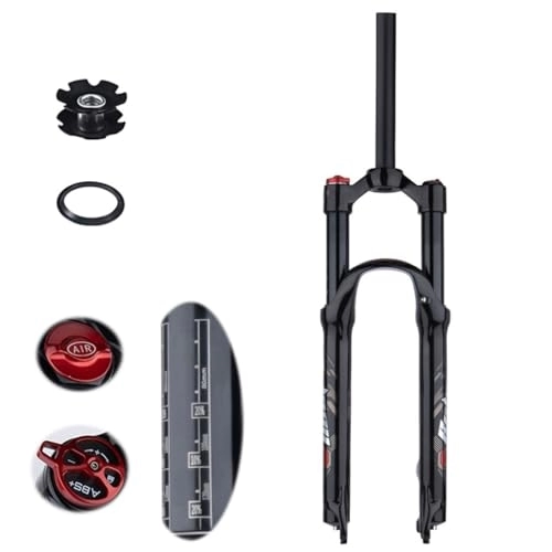 Fourches VTT : TS TAC-SKY Fourche VTT Amortissement Pneumatique 26 / 27.5 / 29 Pouces Fourche À Amortissement Pouce MTB Air Fork Suspension Bicycle Front Suspension (Color : Black, Size : 27.5 Straight Manual)