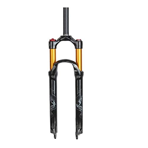 Fourches VTT : UDstrap Mountain Bike Suspension Fork, 1-1 / 8' 28.6mm Lightweight Magnesium Alloy MTB Suspension Lock Support:100mm 27, 5 Pouces C