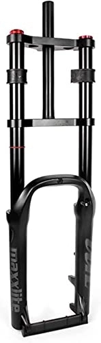 Fourches VTT : UPPVTE Air 20 / 26 Pouces VTT Suspension Fork, Bike Air Fat Fork Straight Tube 1-1 / 8"Aluminium Alloy Voyage 140 mm QR 9mm Disc Frein Fit 4, 0" Vélo Fourche (Color : Black, Size : 26 inch)