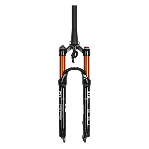 Fourches VTT : VHHV Fourche Velo 26 / 27.5 / 29 Pouces Verrouillage Distance Alliage Fourches Air VTT (Color : Tapered Tube, Size : 27.5 inch)
