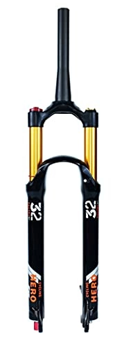 Fourches VTT : WJYCGFKJ Fourches de vélo 26 / 27, 5 / 29 Pouces VTT Fourche à Suspension Pneumatique Tube Conique 1-1 / 2" Frein à Disque 100mm Débattement QR 9mm HL / RL (Color : HL, Size : 29inch)