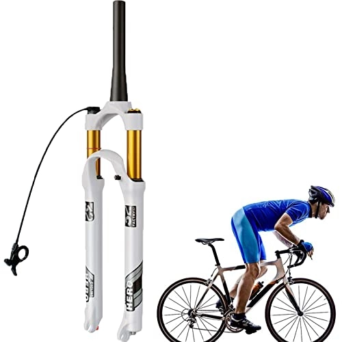 Fourches VTT : WZFANJIJ Bike Suspension Fork pour VTT de Montagne Air Double Épaule, Droite Tube Ultralight Vélo Amortisseur, Spinalcanalmanual-27.5inches