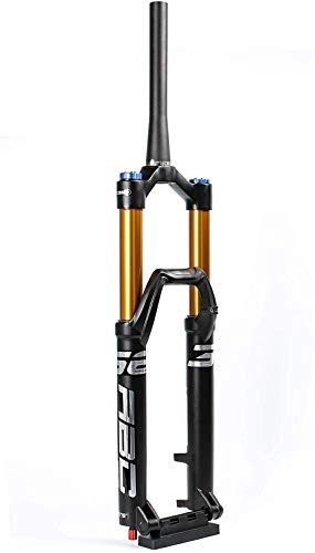 Fourches VTT : XLYYHZ Mountain Bike Downhill Forks MTB 27.5"29" Air Suspension, Travel 160mm, Tapered, Thru Axle 15x110mm, Unisex's
