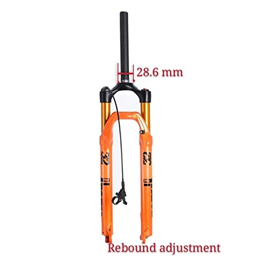 Fourches VTT : yingweifeng-01 2019 Bicycle Air Fork 26 / 27.5 / 29ER MTB Mountain Vélo Suspension Vélo Résilience Vélo Vélo Fork 120mm Traveur Essieu 9 * 100mm Fourche Avant vélo (Color : Orange)