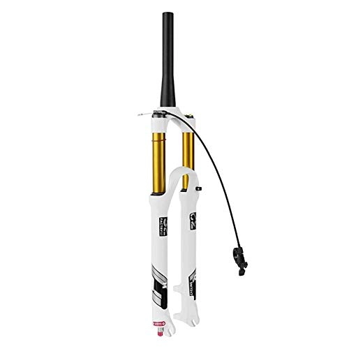 Fourches VTT : YQQQQ Mountain Bike 140mm Travel Suspension Fork VTT 26 / 27.5 / 29 Pouces, 1-1 / 8"Air Forks 9mm QR (Color : Tapered Remote Lockout, Size : 29inch)