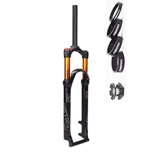 Fourches VTT : ZKORN Bicycle Accessories， Air Bicycle Fork 26" Bike Suspension Fork 27.5" 29" 1-1 / 8" Straight Steerer 100mm Travel 9x100mm Remote Lockout Manual Lockout