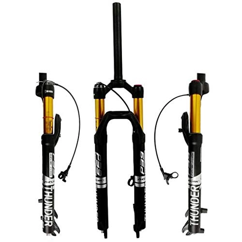 Fourches VTT : ZKORN Bicycle Accessories， Air Spring Bike Suspension Fork 27" 29" Straight Steerer 1-1 / 8" Travel 100mm Disc Brake Remote Lockout 9mm QR