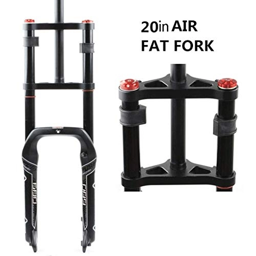 Fourches VTT : ZKORN Bicycle Accessories Bike Fork 20 inch Air Pressure Double Shoulder Control BXM Downhill Suspension Straight Tube Bicycle Shock Absorber