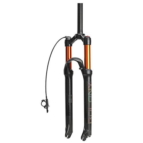 Fourches VTT : zyy Suspension Fork for Mountain Bike 26 / 27.5 inch Bicycle Magnesium Alloy 1-1 / 8'' 28.6mm Suspension Lock Travel 100mm 9.17 (Color : A, Size : 27.5 inch)